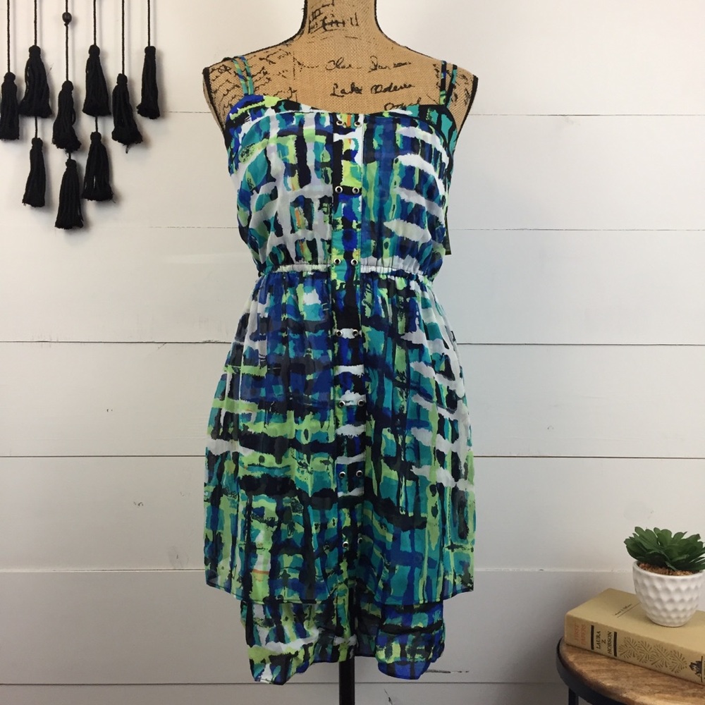 NWT GIANNI BINI MARY CARIBBEAN DRESS SIZE XS